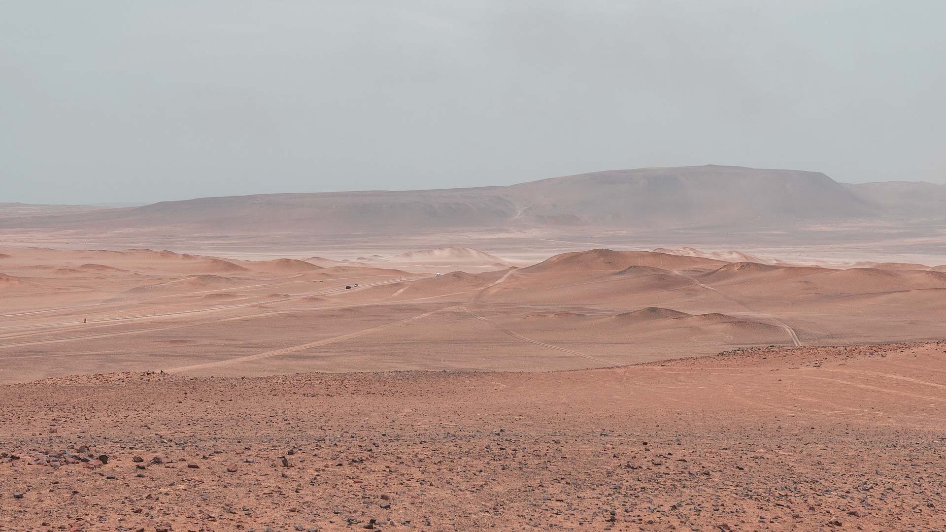 widok na pustynię z Mirador Istmo