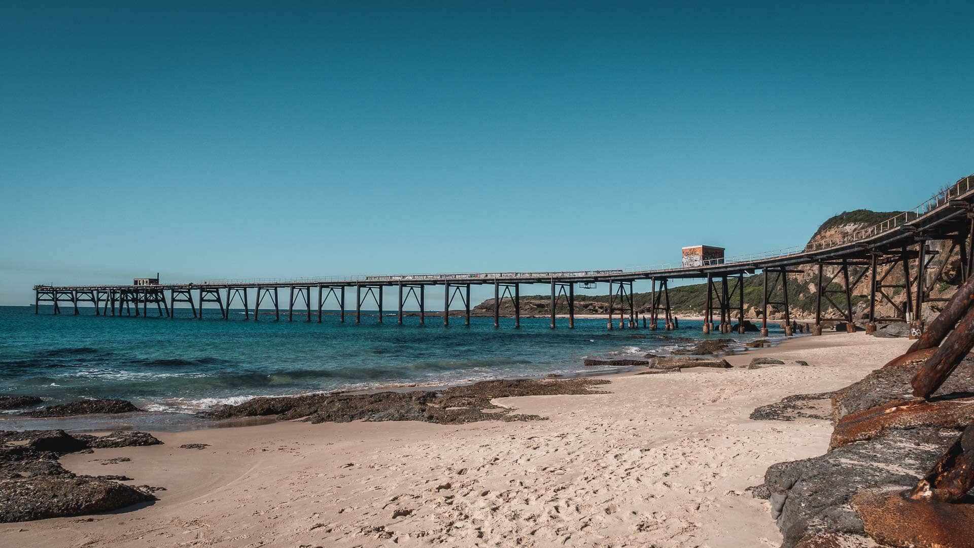 Catherine Hill Bay - plaża i molo, Australia