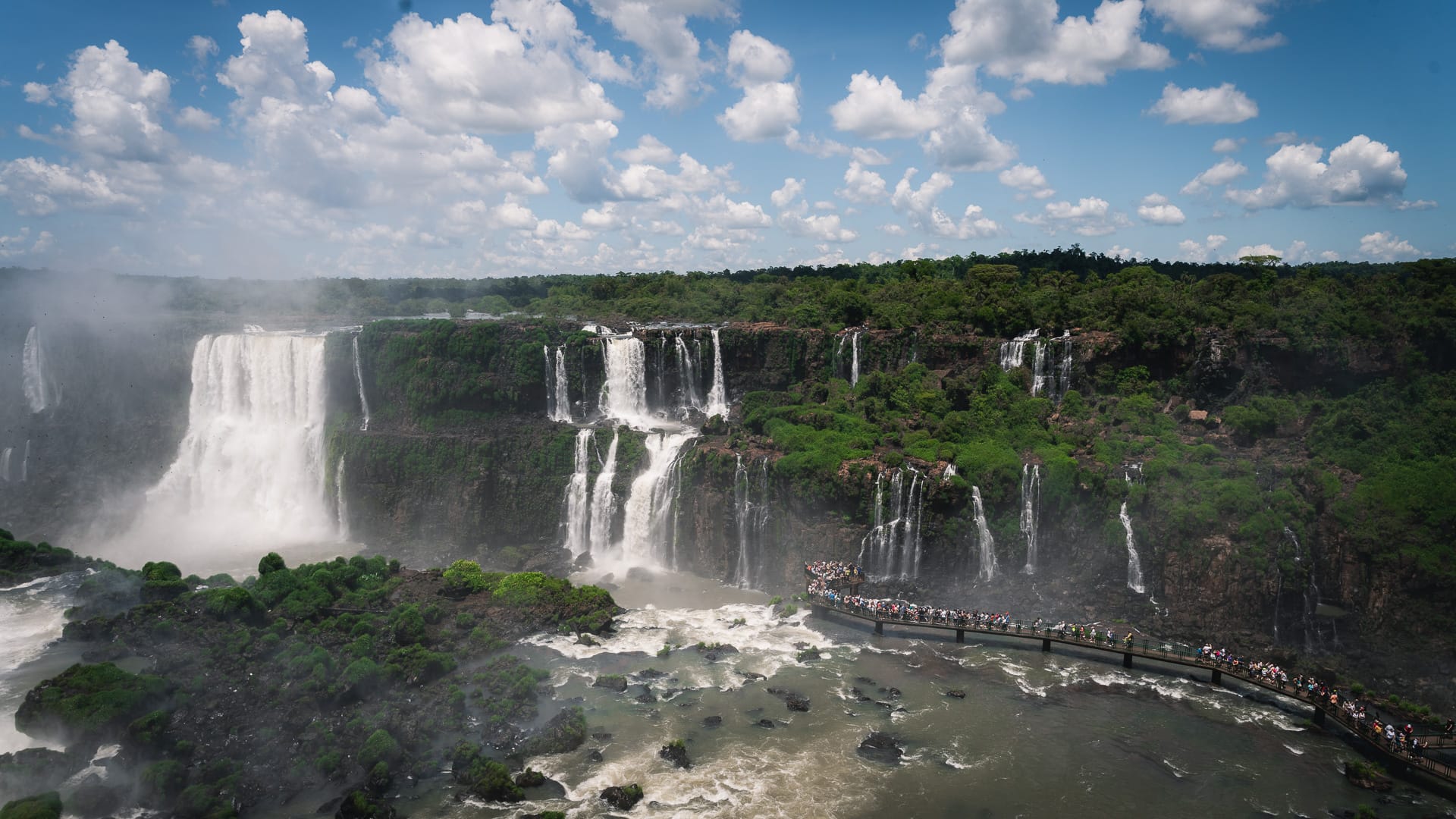 Widok z Brazylii na Wodospady w Argentynie