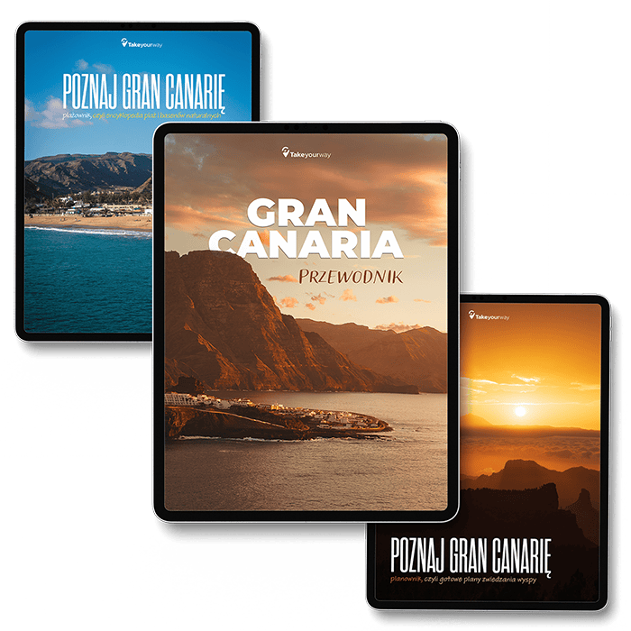 Zestaw przewodnik po Gran Canarii + planownik + plażownik