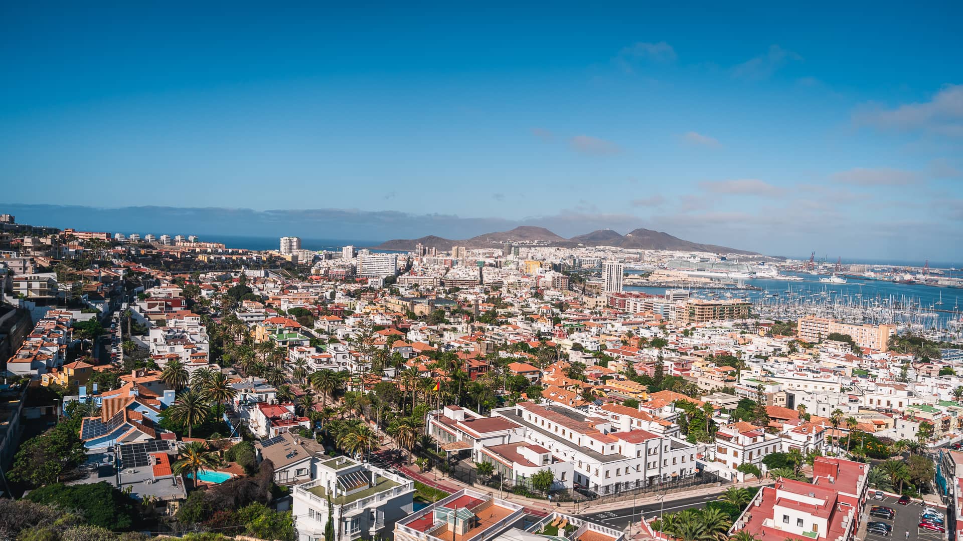 Widok na miasto Las Palmas de Gran Canaria