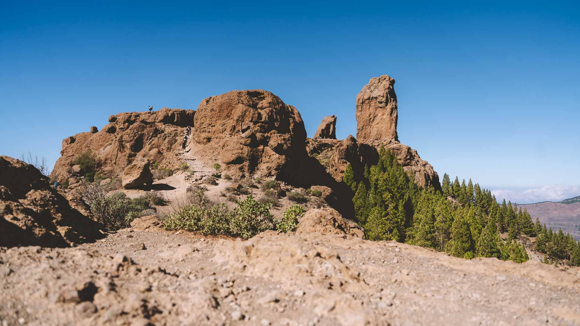 Końcówka szlaku pod Roque Nublo